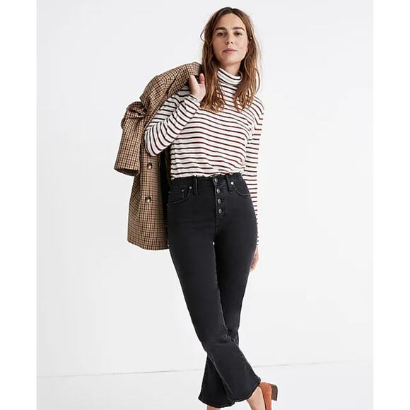 Madewell Cali Demi-Boot Jeans Bellspring Wash: Button-Front Edition Size 27 - Picture 1 of 6